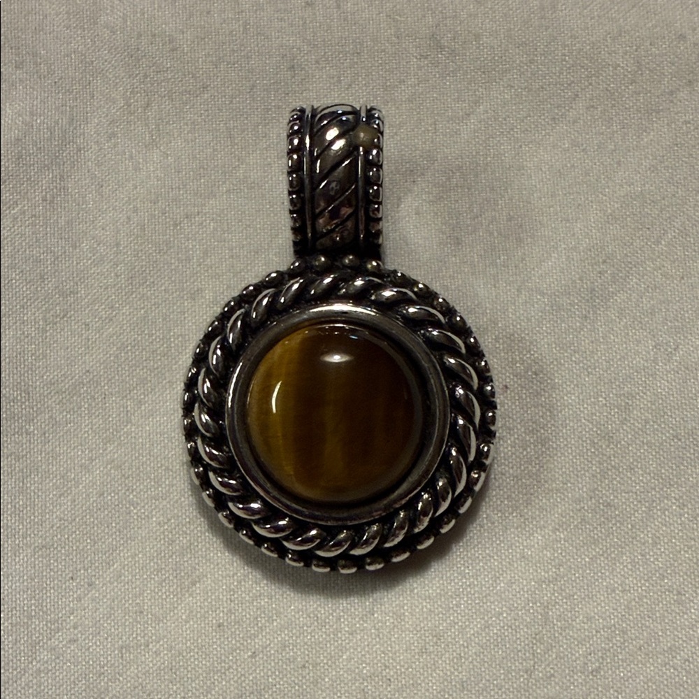 Sterling Silver and Tiger Eye Pendant